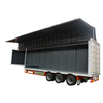 Stainless Steel Box Transport Semi Trailer Tow Truck