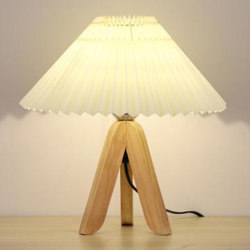 Design alla moda lampada da comodino per camera da letto in legno