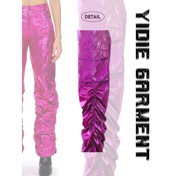 Pantalones Ruchados de bolsillo de carga retro de Nylon Nylon American