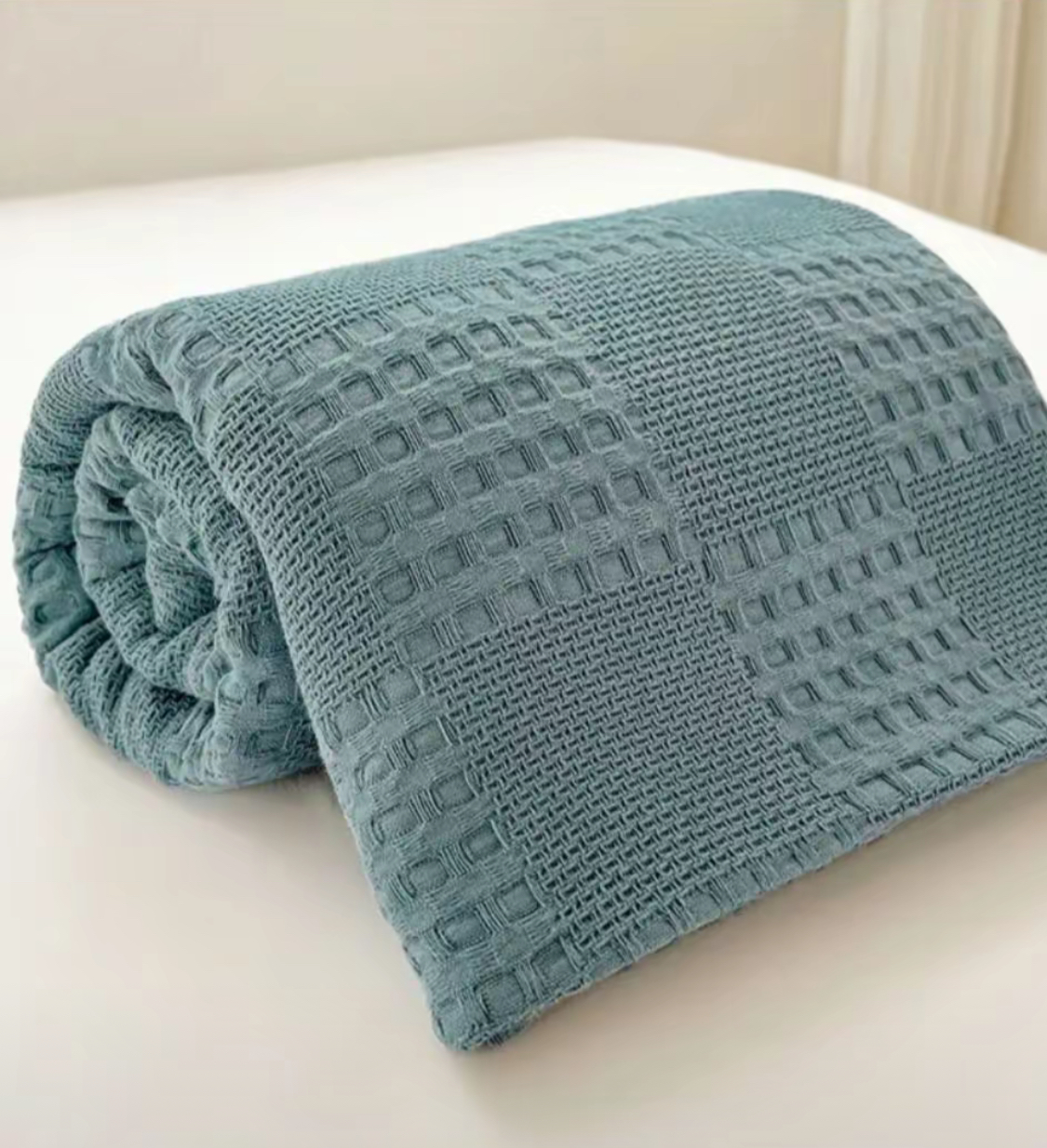 % 100 Pamuk Waffle'ın Bebek Battaniyesi 1 100% Cotton Waffle's Baby Blanket 1