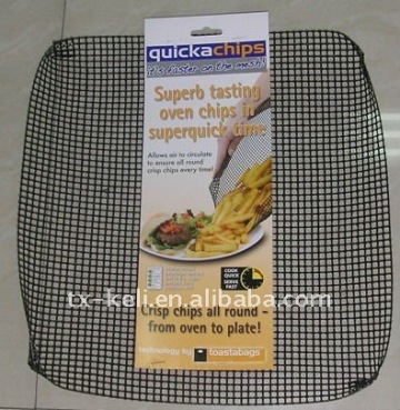 High quality PTFE oven jumbo size oven chip basket 13.5 x 14.5 inches for perfect crispy oven chips.