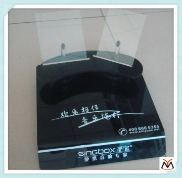 cellphone acrylic display stand,black acrylic display stand,audio products acrylic display