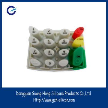 Custom silicone rubber keypads for security product