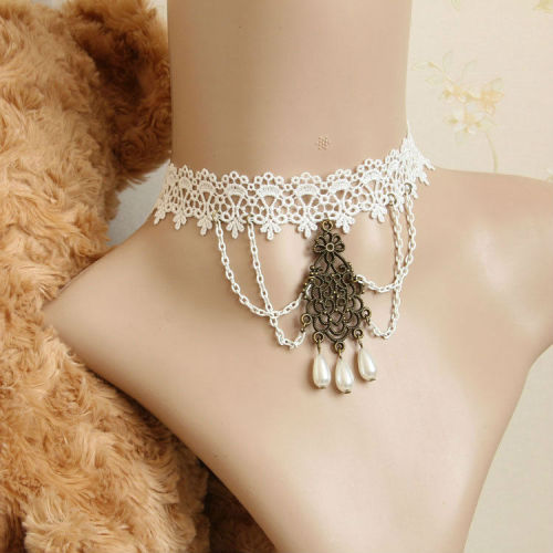 MYLOVE vintage lace pearl necklace vners for girl MLJL-122
