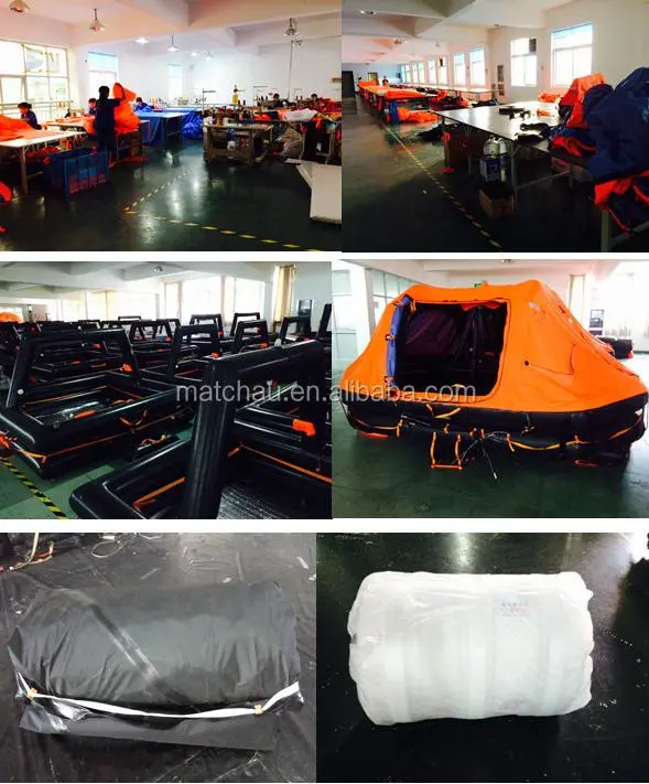 100 Persons Throw Overboard Self Rigting Inflatable Life Raft