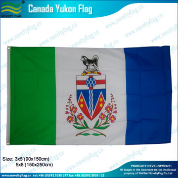 5*8ft Polyester Canada Yukon Flag