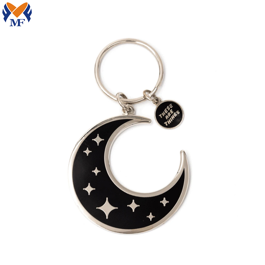 Moon Enamel Keychain