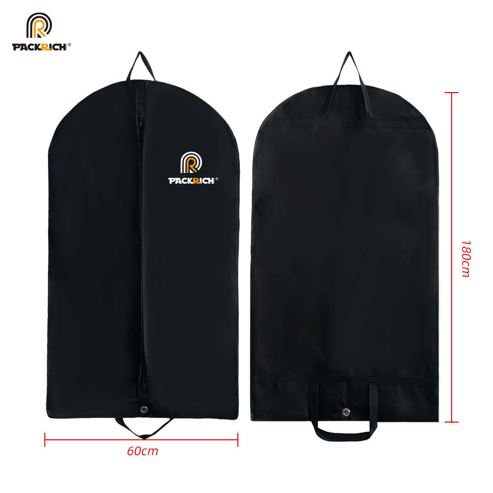 New Non Woven Personalised Zip Lock Garment Bag,Foldable Garment Travel Suit Cover Bag With Pocket,Cloth Garment Bag Wholesale