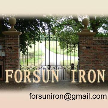 wrought iron driveway gate