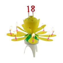 Birthday Rotated Chrysanthemum Music Candle