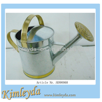 9L outdoor metal watering can zinc color