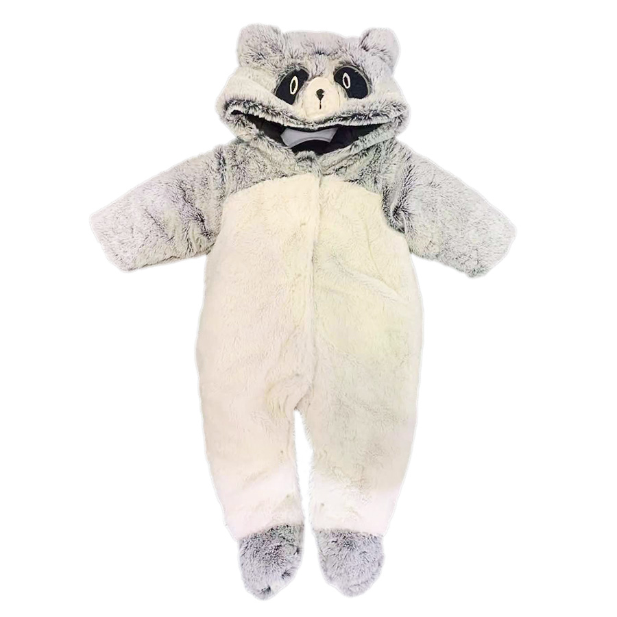 polyester animal design hooded baby romper