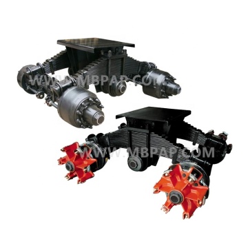 Factory Supply Super 24T 28T 32T Spoke Axle Trailer Bogie Semi Trailer Axles Drum Bogie Suspension