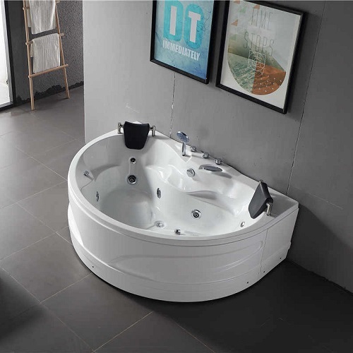 semi-circle large space massage bathtub for two people