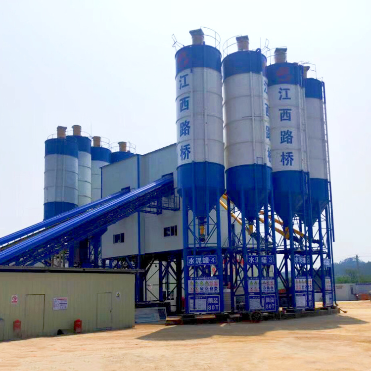 120m3h precast power type concrete batching plant