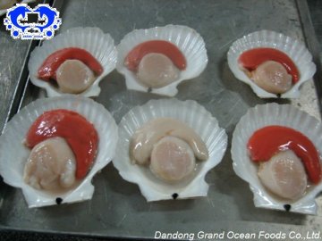 frozen half shell scallops