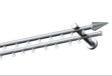 Metal double curtain rods