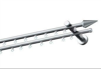 Metal double curtain rods