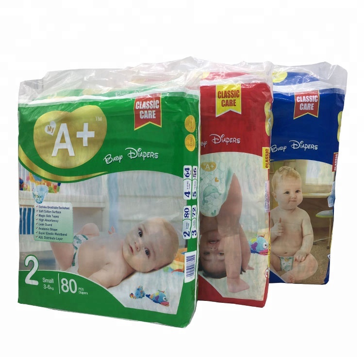 high quality cloth like cotton film magic disposable sleepy baby diaper