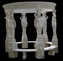 Garden Decoration Marble Stone Gazebo / Pavilion / Pagoda / Gloriette with Sculpture