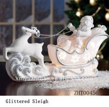 Santa and Glittered Sleigh LED light