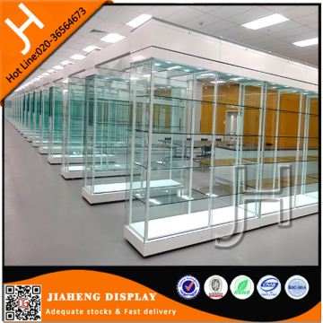 Ultra clear glass museum quality display case wall display shelves