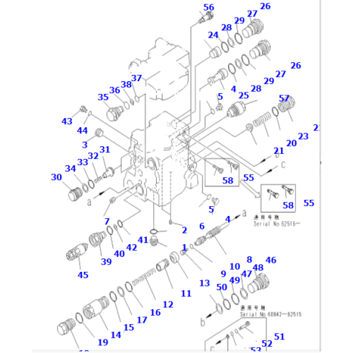 Buldoser Komatsu D65E-12 D85 CONTROL VALVE 723-63-12101