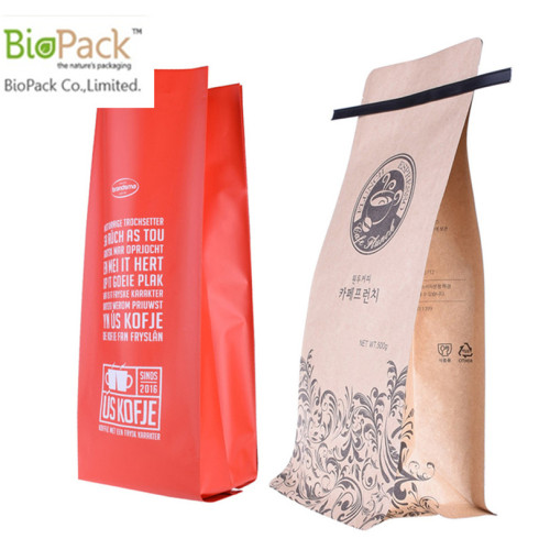 Bolsa de café biodegradable de 12 oz con certificado BPI