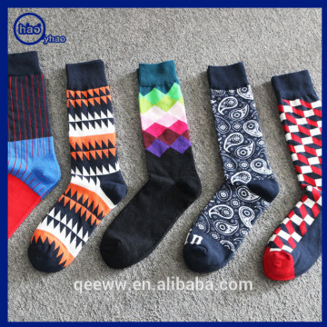 Yhao Men's Colorful Dress Socks Men Socks Cotton Tube Patterned Socks