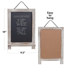 Rustic Wood Wall Hanging Chalkboard Frame BlackBoard