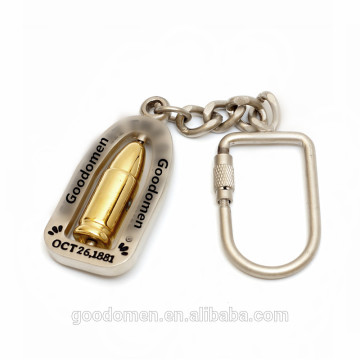 Wholesale custom shape bullet keychain