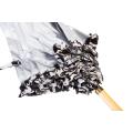 Frill Printed Silver Coating Tangan Buka Dome Umbrella