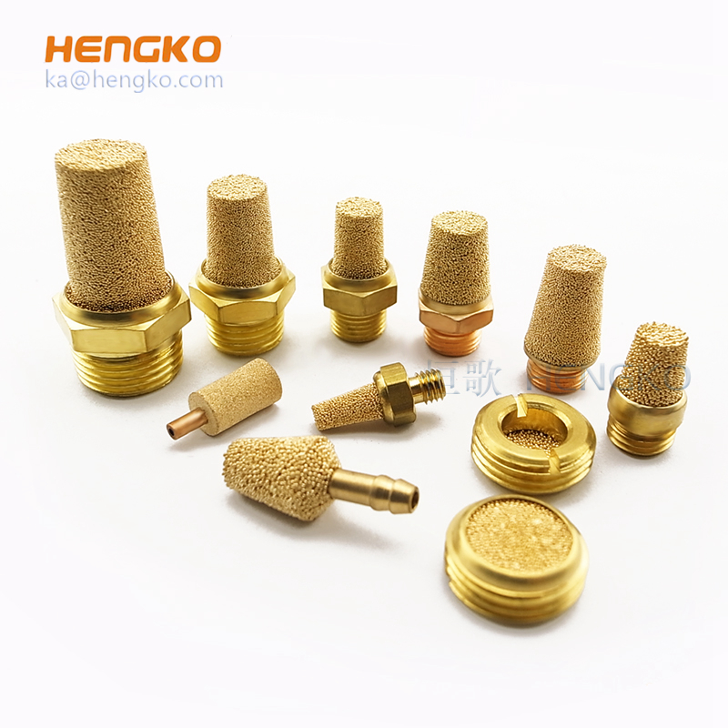 3/8 NPT Male Sintered Air Bronze Muffler Silencer Pneumatic Solenoid Crankcase