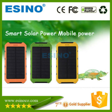 Traveling usage solar powerbank 10000mah rohs solar charger for smartphone