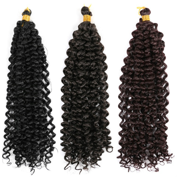 14inch Ombre Kinky Curly Water Wave Crochet Braiding Hair Pre stretched Synthetic Hair Braids Extension Marley Bob