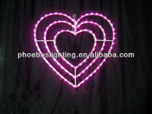 led light heart shape rope light