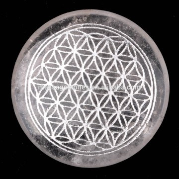 Clear Quartz Chakra Healing Stone Flower of Life