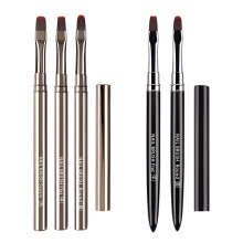 Flat Headed Phototherapy Pen for Nail Art with Nylon Brush