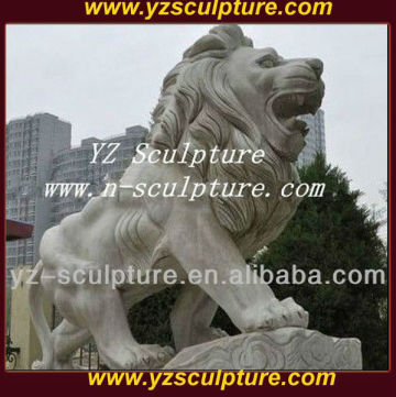 carving statue white marble lions for garden