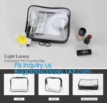 Popular Iridescent Clear PVC Makeup Bag, custom logo printing clear pvc makeup Bag, portable cosmetics makeup bag