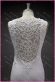 LN228 pérola única frisada sheer back com applique strechable tecido slim fit vestido de noiva