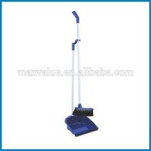 Plastic cleaning long handle dustpan metal