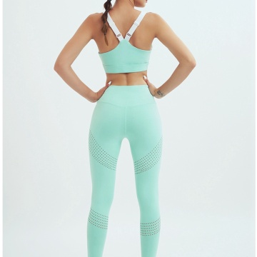 matchande leggings och sport-BH