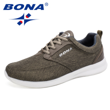 BONA New Popular Classics Style Men Walking Shoes Lace Up Men Shoes Outdoor Jogging Shoes Comfortable Sneakers Free Shipping