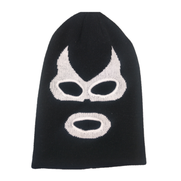 Wholesale spandex/cotton knitted mask beanie hat