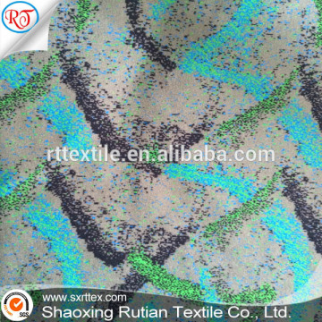 Color Yarn Weft Jacquard Bus Upholster Fabric With Foam