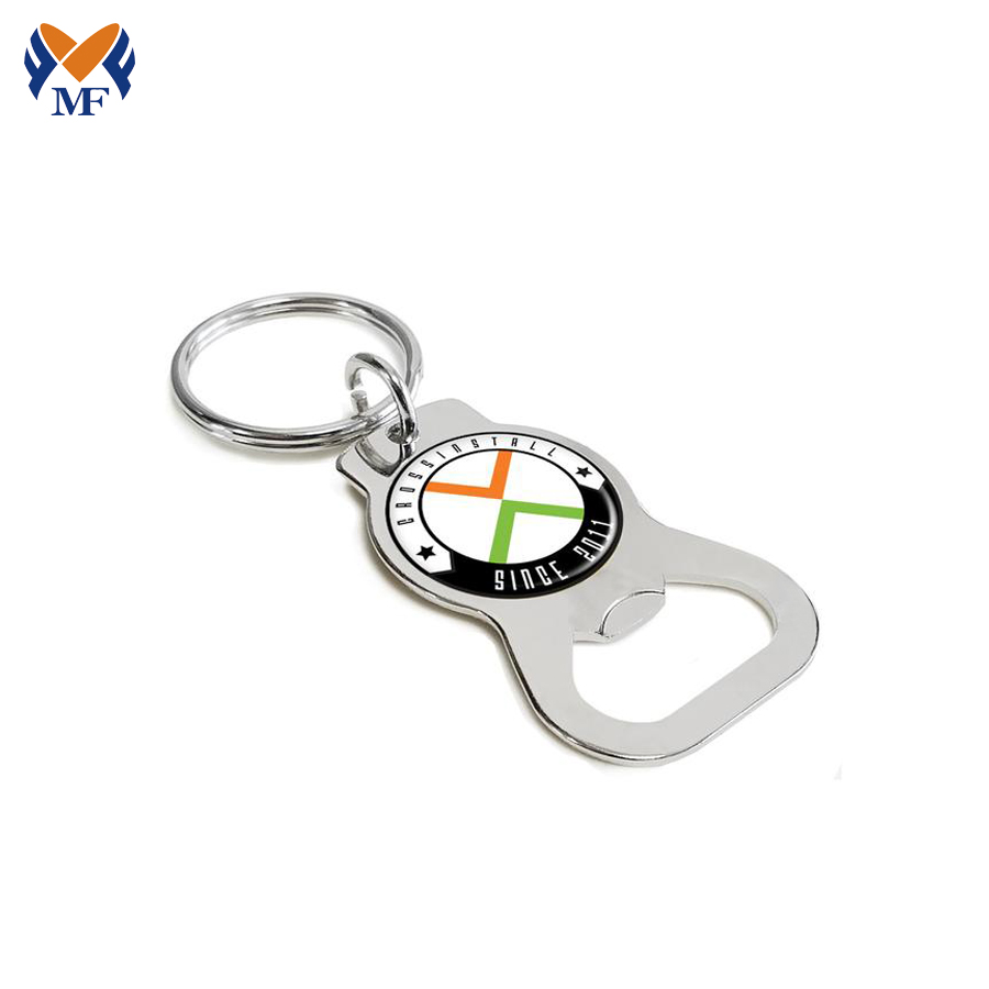 Keychain d'ouvreur de bouteilles en métal personnalisé pas minimum