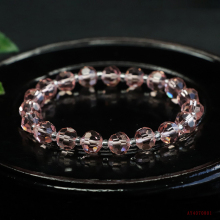 Handcrafted Pink Glaze Beaded Bracelets with Healing Crystals and Chakra Stones