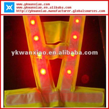 safety vest LED 16 Light , reflective vest with LED light,safety vest with LED light