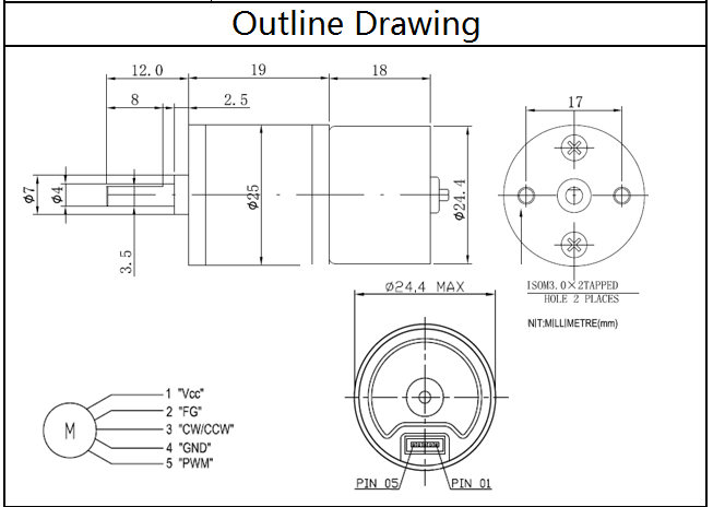 size drawing